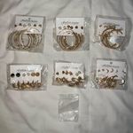Set of 6 Gold Earrings Bundle Photo 0