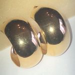 Vintage Chunky Retro Boho Gold Hoop Earrings Photo 0