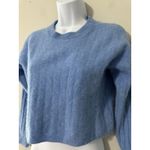 Naadam Lightweight Ribbed Cashmere Cropped Sweater Baby Blue Size M Size M Photo 2