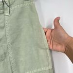ZARA NWT The Tokyo Trouser High Waisted Pants linen blend cargo ankle green Photo 7