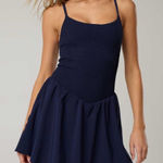 AERIE | Offline Smocked Navy Blue Athletic Athleisure Workout Skort Dress, S Photo 0