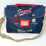 Fossil Vintage  Nylon‎ Campus Messenger Bag Blue Photo 0