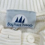 Vintage bay point thread nautical long sleeve sweater shirt embroidered sailboat Blue Size L Photo 2