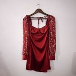 We Wore What x Danielle Bernstein Puff Sleeve Roses & Daisies Mini Dress Red Photo 1