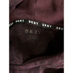 DKNY Burgundy Hoodie Sweatshirt Size M Long Sleeve Kangaroo Pocket Logo Photo 4