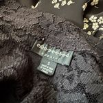 Vintage Y2K Ruffle Front Lace Cropped Shawl Black Photo 3