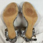 Vince Camuto Tarma Faux Snakeskin Leather Dress Sandals Open Toe Heels 8.5M Photo 5