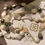 Kendra Scott Womens Ruth Mother of Pearl Ivory Crystal Gems Necklace NWT Photo 3