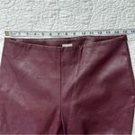 Chico's Chico’s Black Label Faux Leather Pants – Burgundy Photo 3