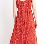 Madewell NWT  Ruffle Strap Wrap Midi Maxi Prairie  Dress Red Photo 1