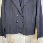 Studio 1940 SZ. 16 Black Button Front Jacket w/White Pin Stripe & Should… Photo 5