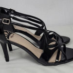 Fergalicious Patent Leather Black Strappy Heel Sandals By  Fergie Maya Size 9M Photo 0