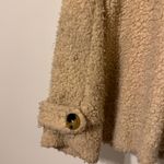 Free People  Teddy Peacoat Size Medium Cream Jacket Sherpa So Soft Photo 5