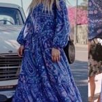 FP TO LOVE celestial/floral print midi dress Size Small Photo 0