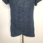 Blue Fish Womens Black Round Neck Semi Sheer Athletic T Shirt Brazil‎ Size M/L Photo 2