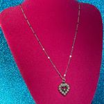 Pearl Encrusted Heart Shine Bead Choker Necklace Jewelry Sterling Silver Photo 0