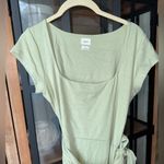 Wilfred Aritzia  Saturn Shortsleeve wrap Midi Dress short sleeve bodycon sage Photo 5