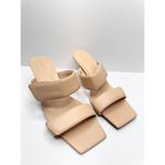 Open Edit Open Edit Sandals Size 11 Qarly Heeled Tan Open Square Toe Slip On Heels Photo 3