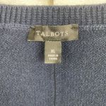 Talbots  Navy Blue Sequin Floral Crewneck Cardigan Sz.XL NWT Photo 4