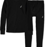 Nautica NWT Náutica Long Sleeve Active Stretch 2 Pcs Thermal Set Black M Photo 0