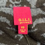 GILI XS Black Wool Jacquard Sweater Vest Cardigan Cascading Front Oversized Black Photo 5