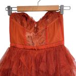 For Love & Lemons NEW NWT  x Revolve Bustier Gown In Rust Photo 9