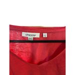 Chico's Flutter Sleeve Linen Top Pink Size 1(M) Coastal Beach Summer Resortwear Photo 2