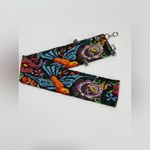 Mexican Hand Beaded Peyote Stitch Artisan Belt Floral Bird Glass Beads Folk Art Blue Photo 10