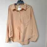 Le lis Lexi Top Women’s Med Oversized & Matched Bra Set Peach Button Up NWT Photo 1