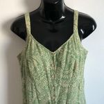 Eddie Bauer  green floral midi button front cotton dress size 6 Photo 1