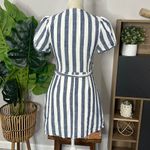 J.O.A. striped linen blend mini dress Photo 2