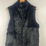 Nina Leonard  Black Real Fur lambswool and angora black vest size XL Photo 1