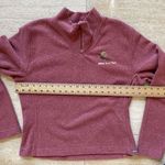 Woolrich  Women's Grenadine Fleece Sweater Rust Red‎  Long Sleeve 1/4 Zip Size L Photo 3