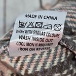 AREA STARS Plaid Wide Leg Pants Trousers Womens Large Pink‎ Grey Flannel Blend Gray Photo 7