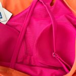 Lands End Orange & Magenta Pink One Shoulder Swimsuit Size M Photo 6