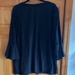 denim and company black shirt with flare sleeve and tie Size XL Photo 1