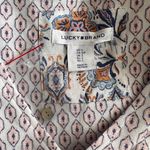 Lucky Brand White Paisley Floral Patterned Cottagecore Maxi Dress Photo 9