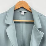 Athleta  Eastbound Blazer Women's Size 16 Blue Gray Open Front Cardigan Jacket Photo 2