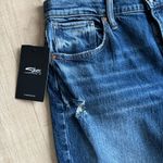 Silver Jeans NWT  Frisco Straight Leg Jeans Sz 30 High Rise Dark Wash Distressed Photo 7