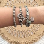 Alex & Ani Set of 3 Evolution of Heart Milkweed Forest Blessing Wrap Bracelets Silver Photo 1