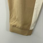 ZARA BASIC Beige White Stripe Jogger Pants Elastic Waist Drawstring Women Size M Photo 4