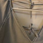 7 For All Mankind Puff Sleeve Tie Back Denim Dress Size M Photo 7