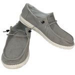 Hey Dude Wendy Chambray Light Grey 10 Slip On Shoes Photo 0