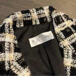 Marlo Coutre Thread Textured Knit Jacket Fringe Size M/L Black Size L Photo 4