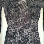 Lulus LULU’S Cor-Set to Go Black Burnout Velvet Print Dress X-Small Photo 5