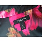 Torrid Blazer Satin Relaxed jacket Lined plus size 3 3X Floral Lagenlook Party Photo 1