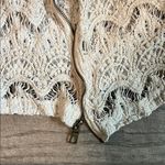 XCVI Cream Lace Hooded Jacket with Floral Pattern Photo 3