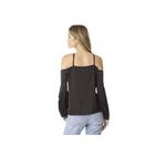 Cooper and Ella Womens Joline Top Off Shoulder Satin Black S Photo 3