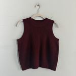 NWT 525 America Demi High Crewneck Cotton Oxblood Red Tank Vest Photo 1