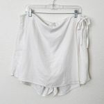 Old Navy [] White Linen Blend High Rise Front Wrap Mini Skort NWT Sz XL Tall XLT Photo 2